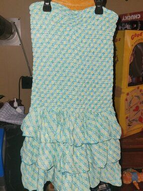 Strapless tiered dress